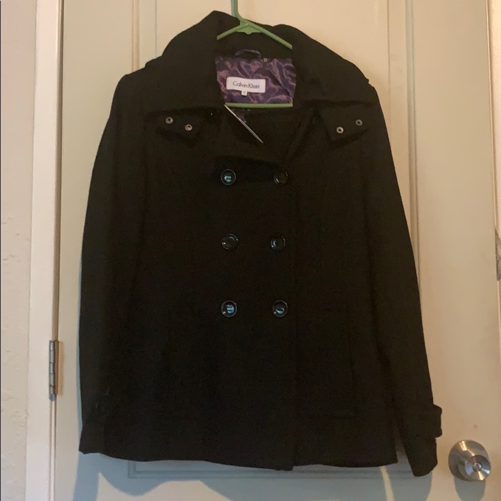 Kalvin klein hooded dress coat
